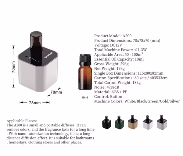 A200 Small Area Aroma Diffuser - Image 11